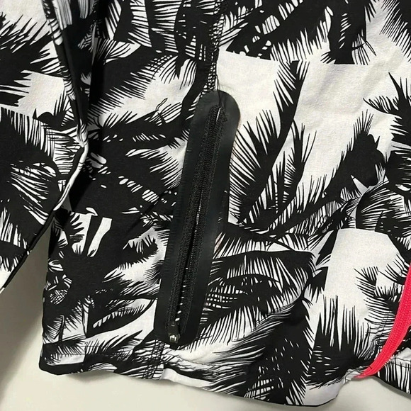 Fabletics Diana Bomber Athletic Jacket Malibu Print Hot Coral - Picture 6 of 13